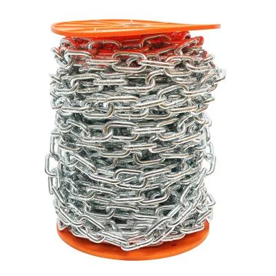 Catena in acciaio zincato con maglia media 6,3mmx25m