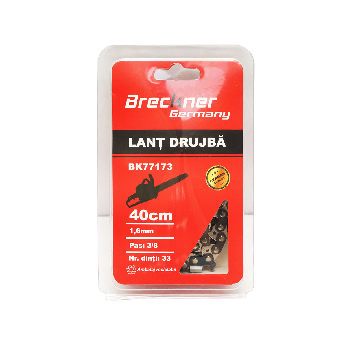 Catena per motosega passo 3/8, 33 denti, 1,6 mm, lunghezza 40 cm Breckner Germany