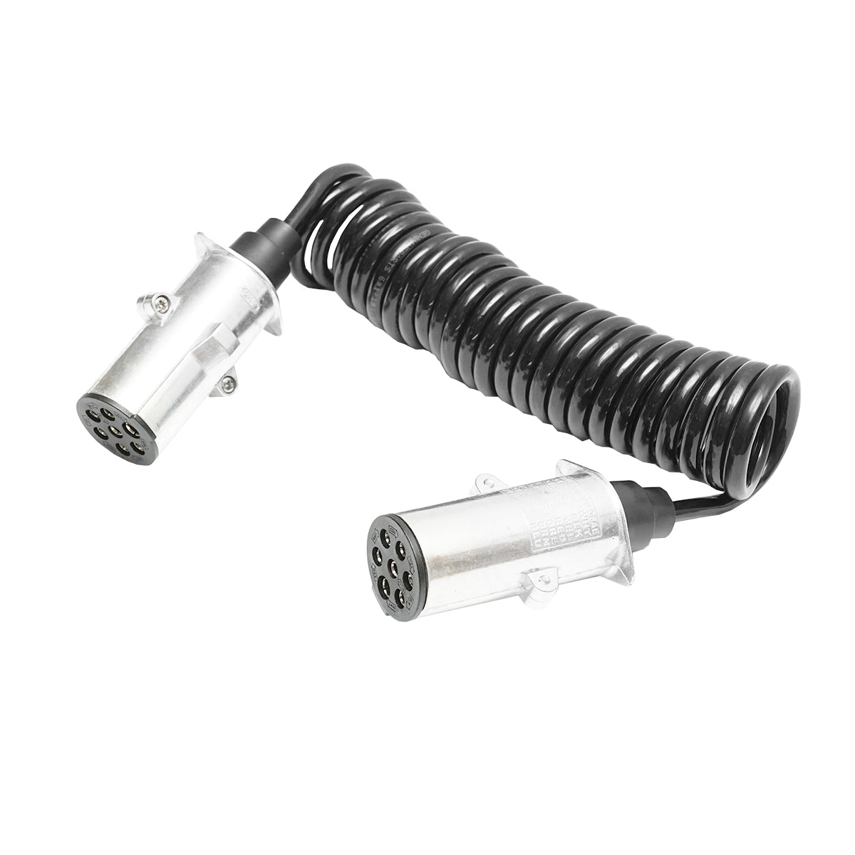 Cavo a spirale da 2,6 m con 2 spine femmina in metallo, 7 pin per presa rimorchio auto Breckner Germany - immagine 2