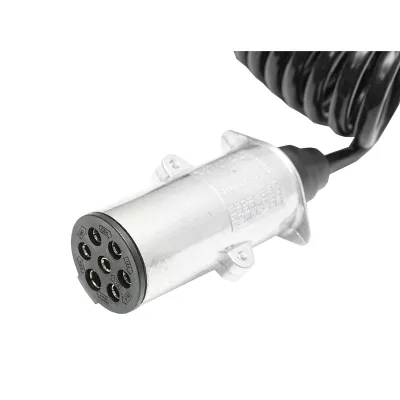Cavo a spirale da 2,6 m con 2 spine femmina in metallo, 7 pin per presa rimorchio auto Breckner Germany - immagine 3