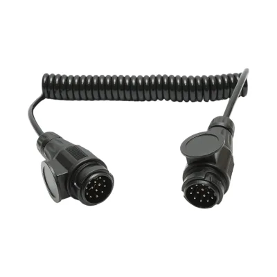 Cavo a spirale per rimorchio da 3,5 m con 2 spine maschio a 13 pin, 8 fili Breckner Germany