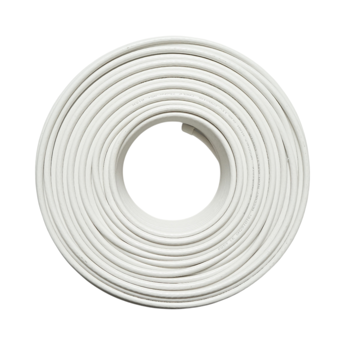 Cavo coassiale CCTV RG59 in rame 0,7 mm, 75 Ohm, PVC bianco 100 m/rotolo Q5+ - immagine 2