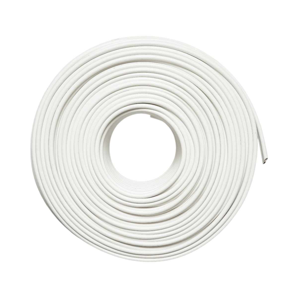 Cavo coassiale RG59 per videosorveglianza, con conduttori in rame siamese + alimentazione, 2x0,75 mm CCA, 75 Ohm, PVC bianco, 100 m/rotolo - immagine 2