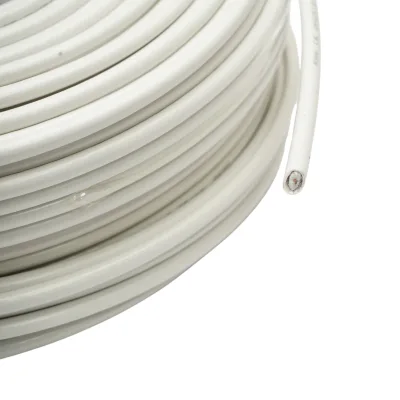 Cavo coassiale RG6 CCS 1,02 mm, 75 Ohm, schermatura a treccia in lamina Al/PET FPE 32x0,12 mm, PVC bianco 100 m/rotolo - immagine 3