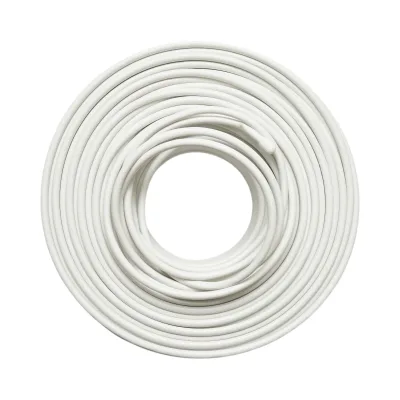 Cavo coassiale RG6 per videosorveglianza K-TEX, 1 mm CCA, schermato, 75 Ohm, PVC bianco, 100 m/rotolo - immagine 2