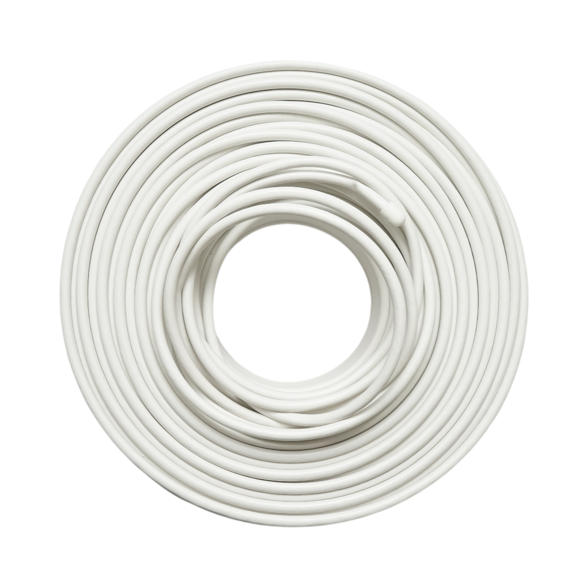 Cavo coassiale RG6 per videosorveglianza K-TEX, 1 mm CCA, schermato, 75 Ohm, PVC bianco, 100 m/rotolo - immagine 2