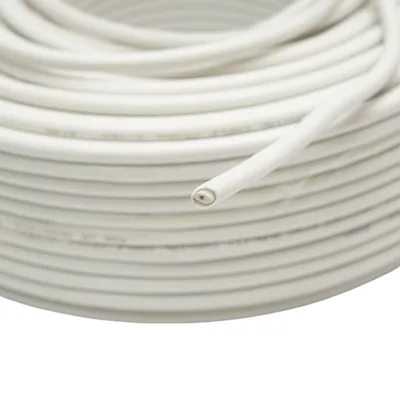 Cavo coassiale RG6 per videosorveglianza K-TEX, 1 mm CCA, schermato, 75 Ohm, PVC bianco, 100 m/rotolo - immagine 3