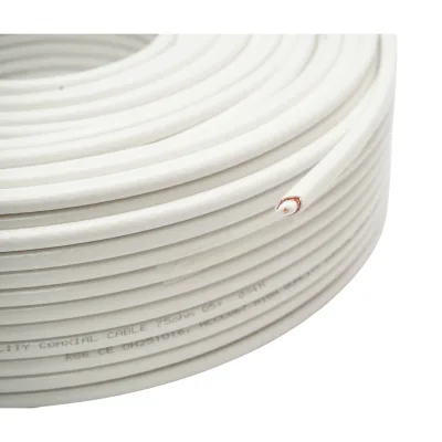 Cavo coassiale RG6 per videosorveglianza, rame da 1 mm, 75 Ohm, PVC bianco, 100 m/rotolo, Q5+ - immagine 3