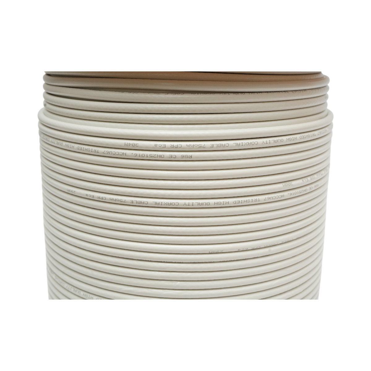 Cavo coassiale RG6 Trishield CCS 1,02 mm, 75 Ohm, CPR Eca, PVC bianco, 305 m/rotolo - immagine 2