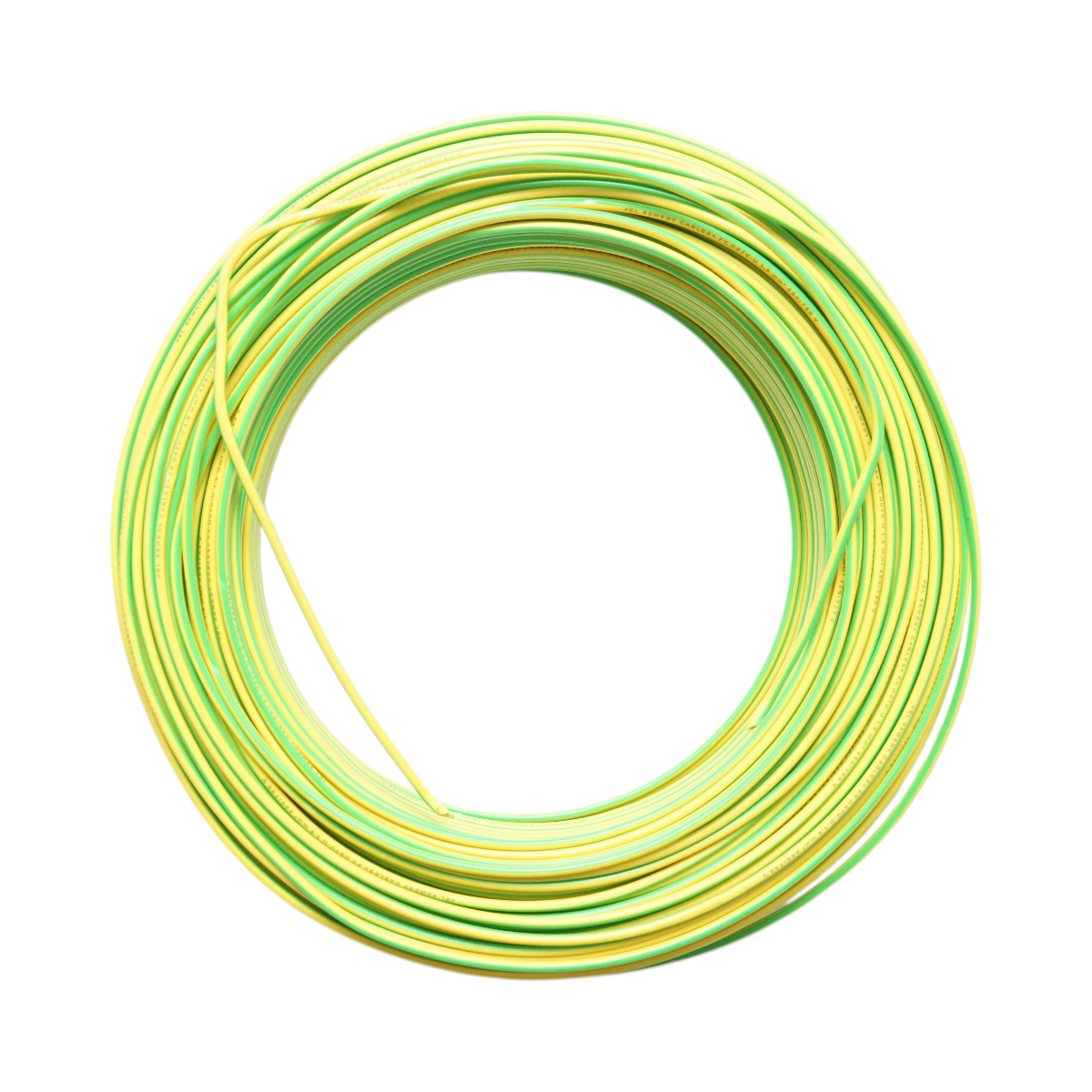 Cavo di messa a terra in rame 1,5 mm giallo-verde FY H07V-U, isolamento in PVC 450/750 V 100 m/rotolo - immagine 2