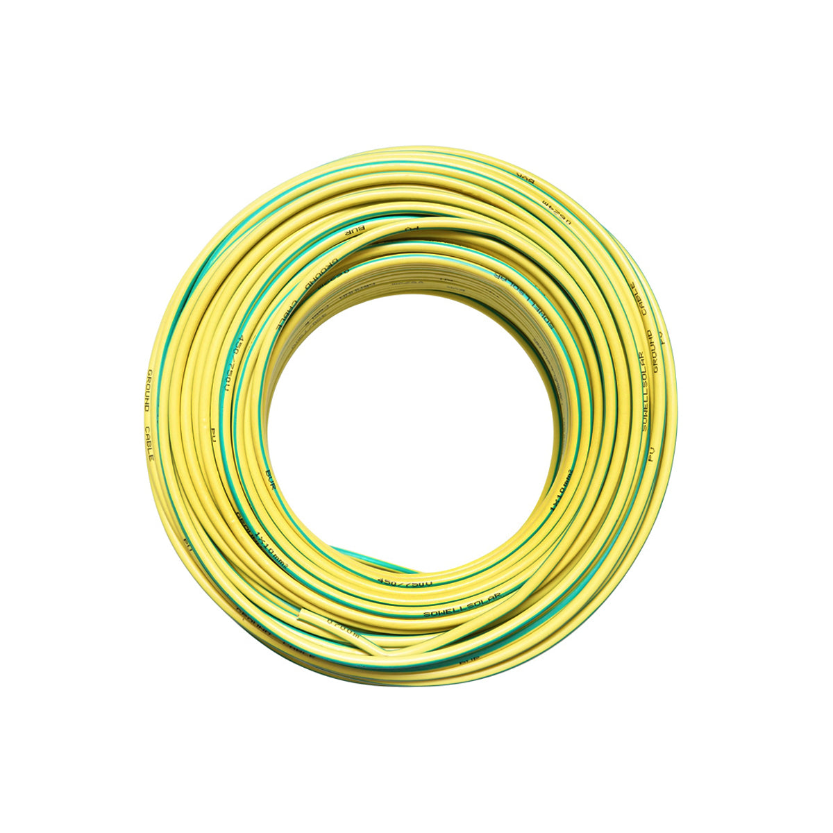 Cavo di messa a terra in rame, 100 m per pannelli solari MYF 1x10 mm, 450/750 V verde giallo - immagine 2