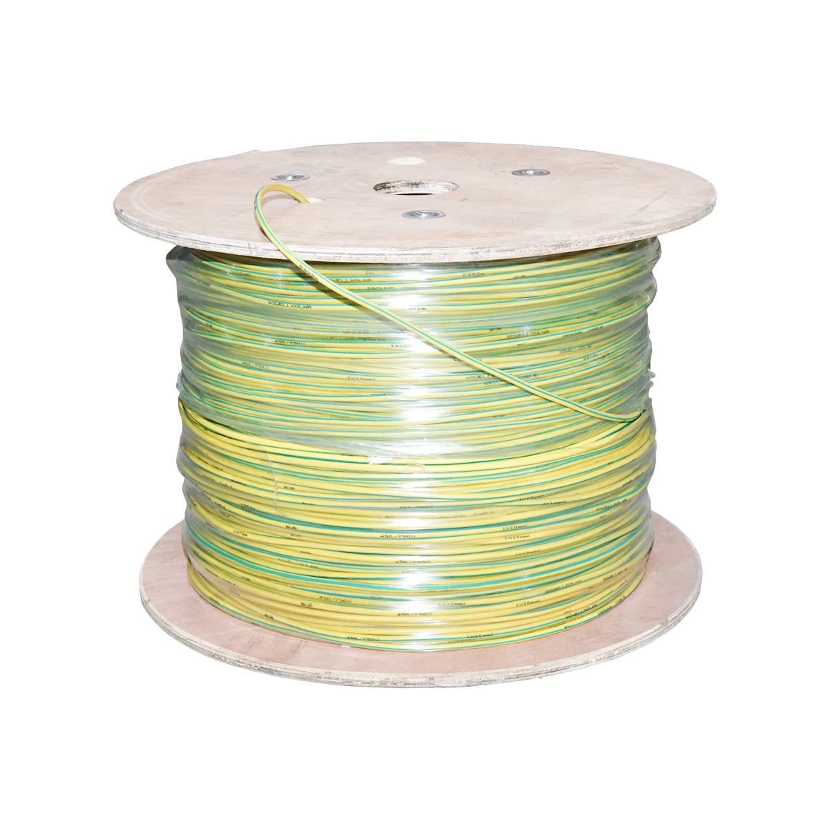 Cavo di messa a terra in rame, 1000 m per pannelli solari MYF 1x10 mm, 450/750 V verde giallo