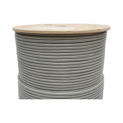 Cavo di rete CAT6 FTP in rame schermato 23AWG, 4 coppie, separatore a croce, PVC grigio, 305 m/rotolo - immagine 2
