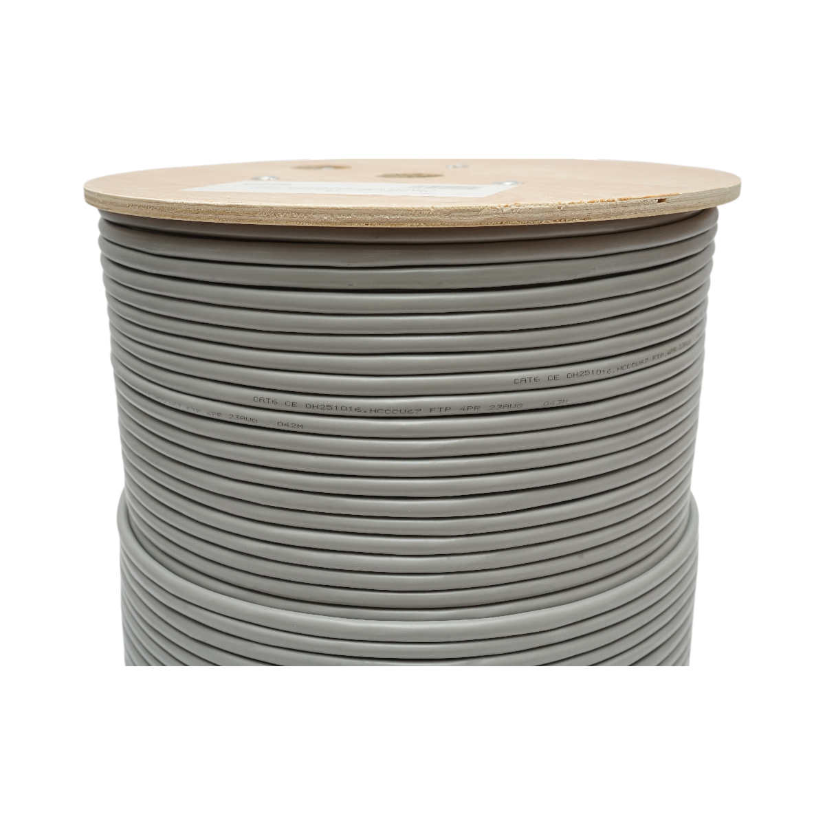 Cavo di rete CAT6 FTP in rame schermato 23AWG, 4 coppie, separatore a croce, PVC grigio, 305 m/rotolo - immagine 2