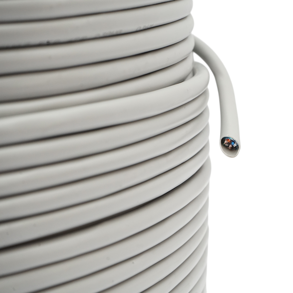 Cavo di rete CAT6 FTP in rame schermato 23AWG, 4 coppie, separatore a croce, PVC grigio, 305 m/rotolo - immagine 3