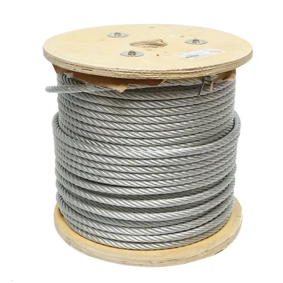 Cavo in acciaio zincato 10mm, 6x37 trefoli, carico massimo 5220Kg, peso 34,6Kg, 100m/rotolo