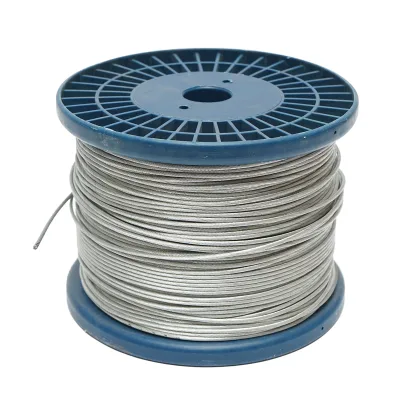 Cavo in acciaio zincato 2mm, 1x19 trefoli, carico massimo 80Kg, peso 4,8Kg, 250m/rotolo