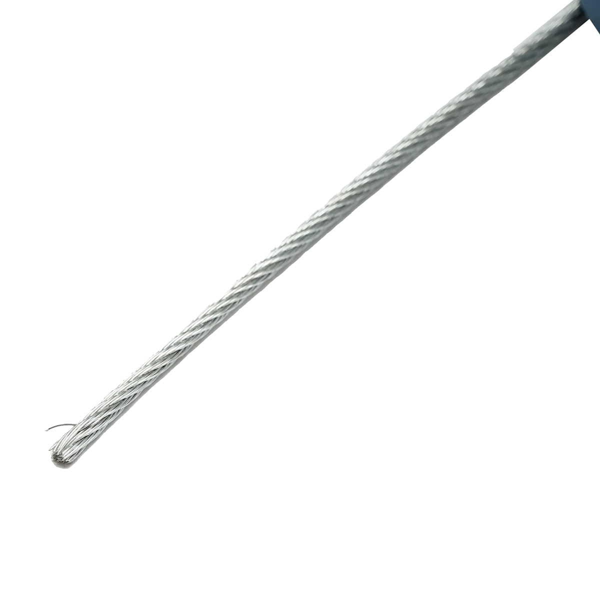 Cavo in acciaio zincato 3mm, 6x7+FC fili, carico massimo 529Kg, peso 6,32Kg, 200m/rotolo - immagine 3