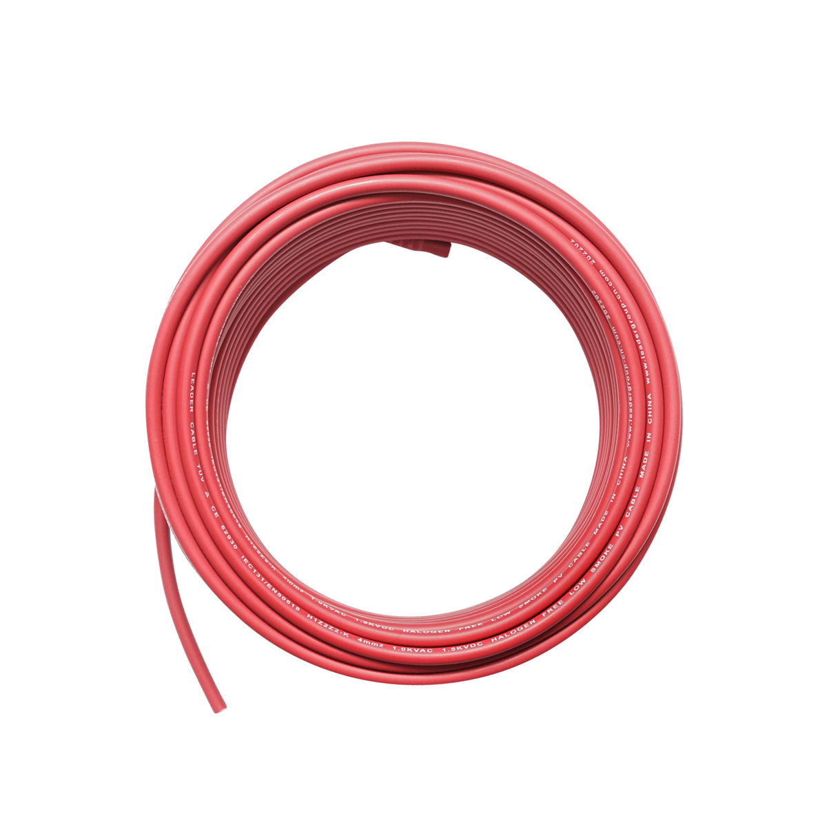 Cavo per pannello solare 4mmx20m rosso 1,5KV, H1Z2Z2-K Leader - immagine 2