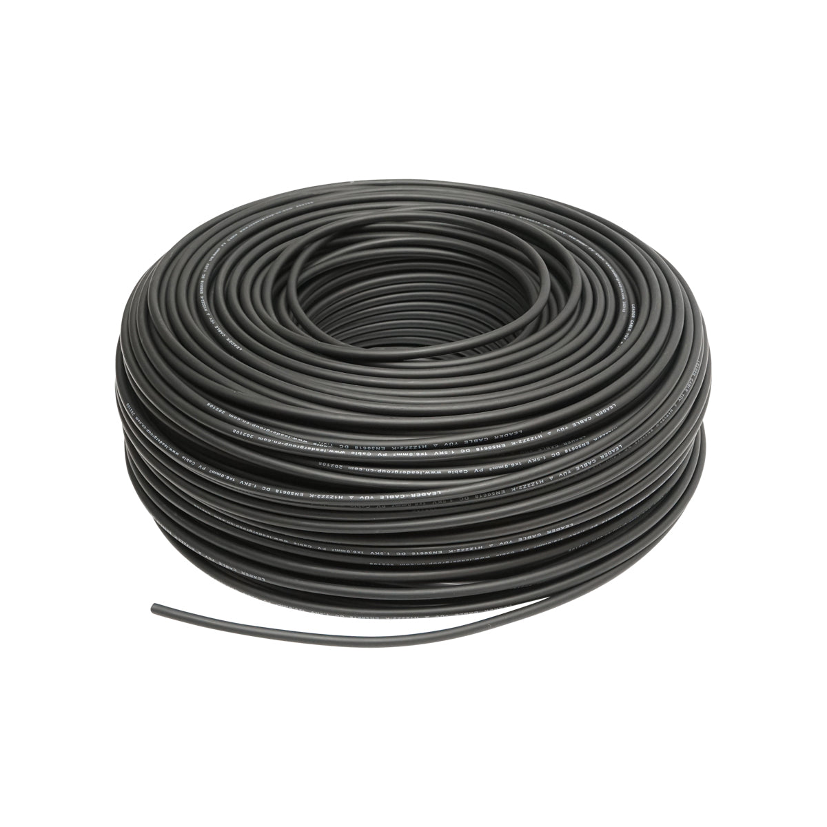 Cavo per pannello solare 6mmx100m nero 1,5KV, H1Z2Z2-K Leader