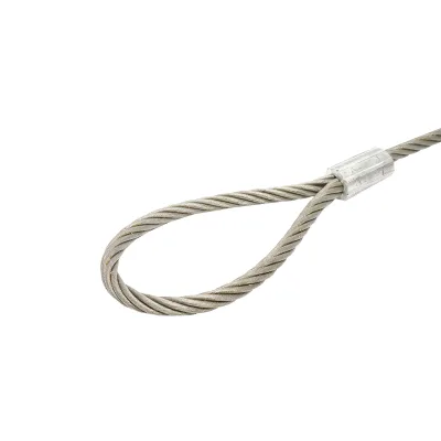 Cavo per verricello in acciaio 6x37 fi 16mm 1m con 2 occhielli - immagine 4