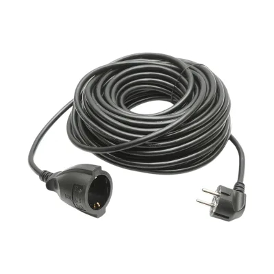 Cavo prolunga elettrico 20m H05VV-F 3x1,5mm nero con presa Schuko 16A/250V