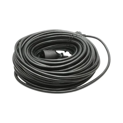 Cavo prolunga elettrico 30m H05VV-F 3x1,5mm nero con presa Schuko 16A/250V