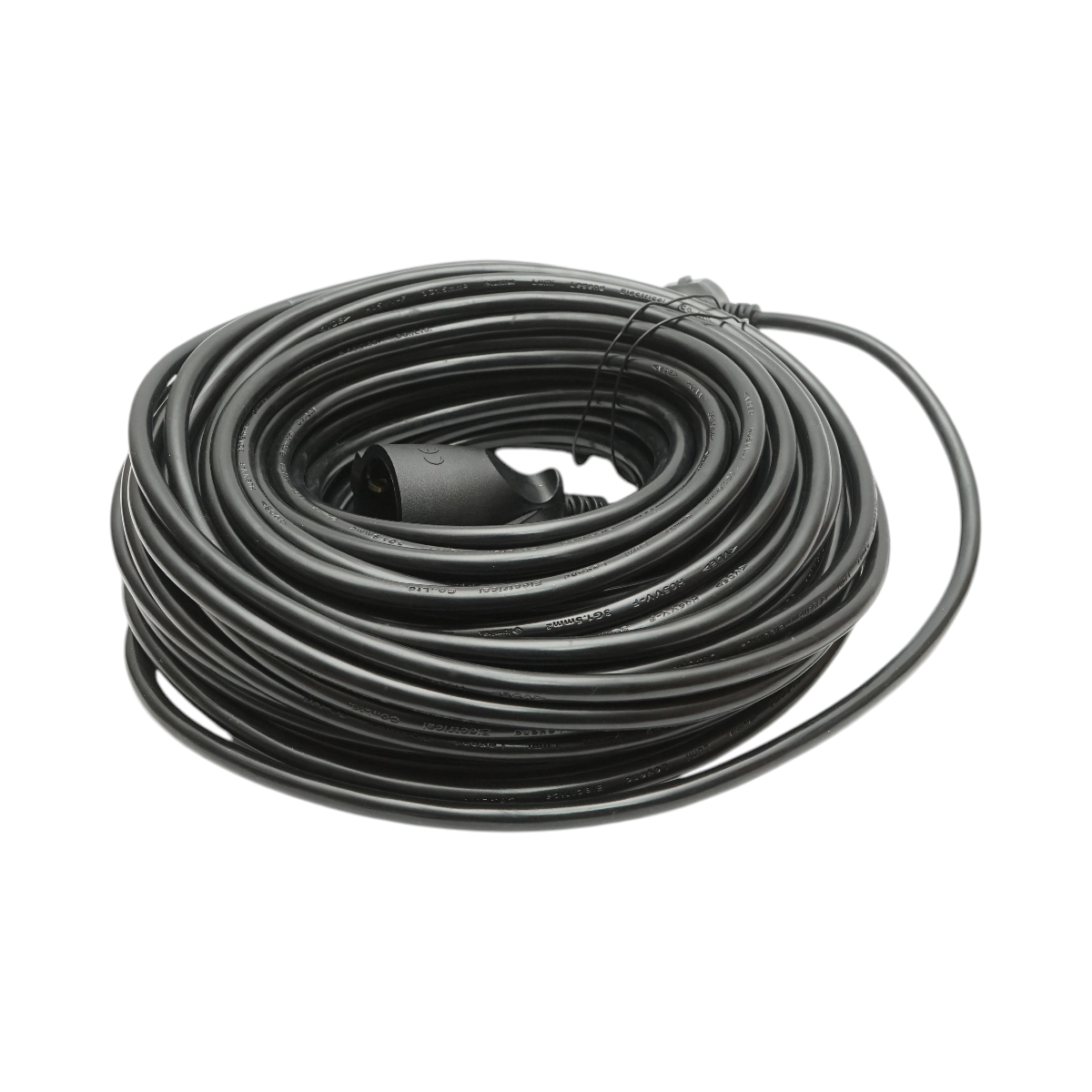 Cavo prolunga elettrico 30m H05VV-F 3x1,5mm nero con presa Schuko 16A/250V