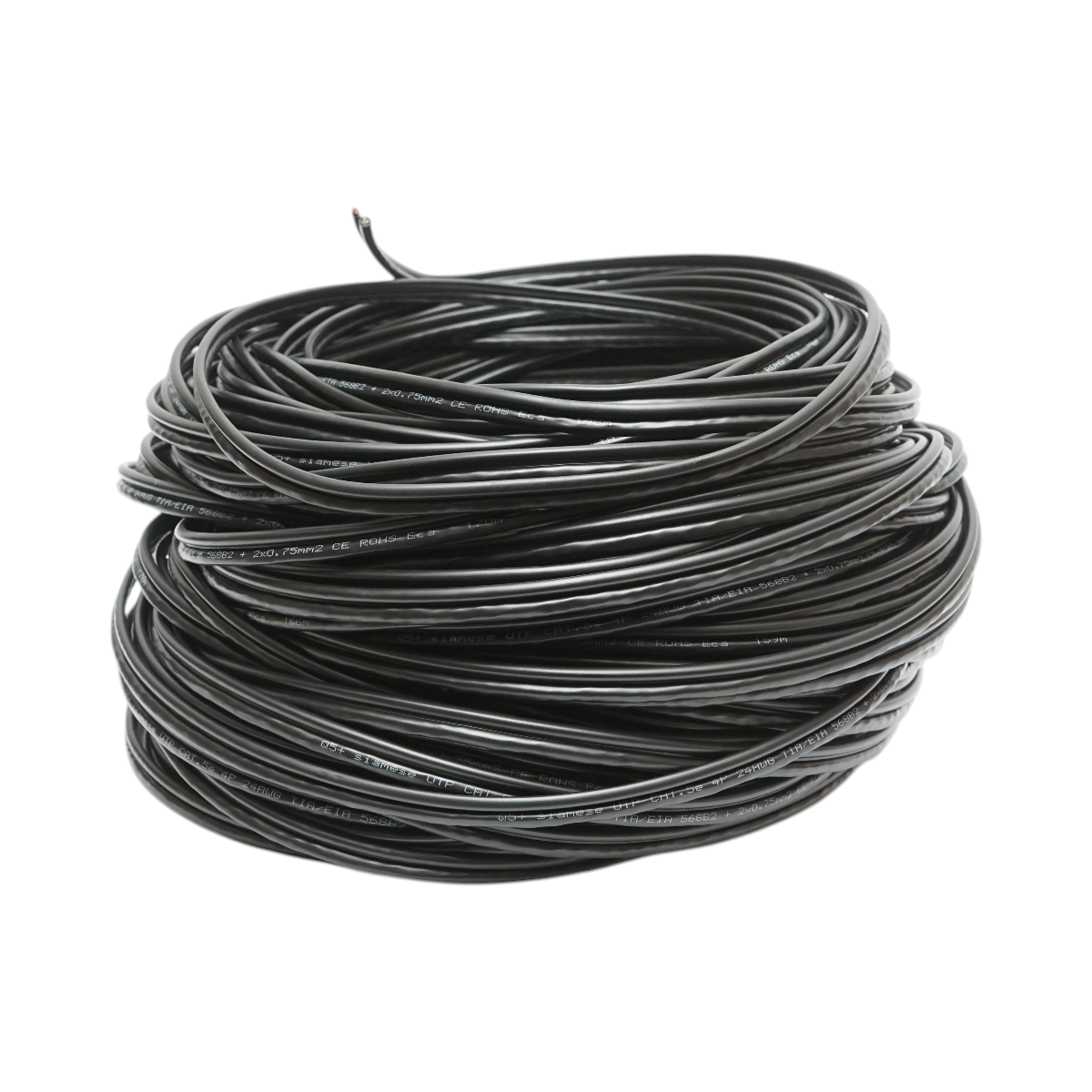 Cavo UTP CAT5e Siamese 8x0,51mm rame + 2x0,75mm CCA alimentazione 100m/rotolo