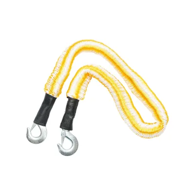 Cavo/cavo elastico intrecciato da 4 m con ganci metallici per traino 2T