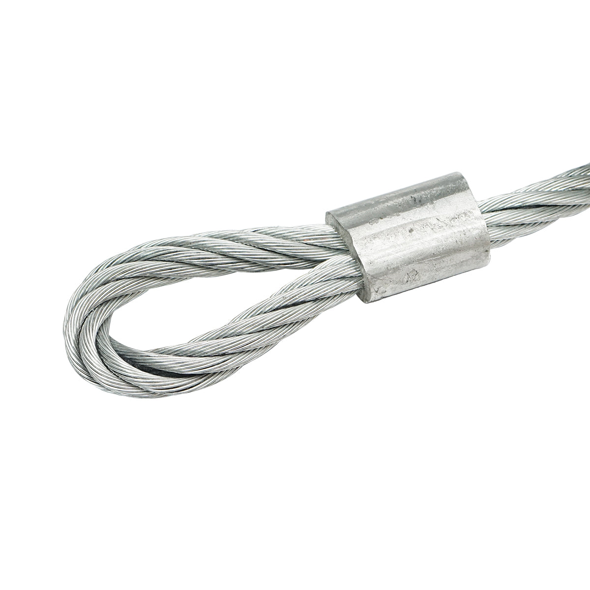 Cavo/fune in acciaio per verricello con spessore di 12 mm e lunghezza di 4 m con anelli per il traino o il sollevamento - immagine 2