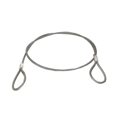 Cavo/fune in acciaio per verricello con spessore di 14 mm e lunghezza di 4 m con anelli per il traino o il sollevamento - immagine 2