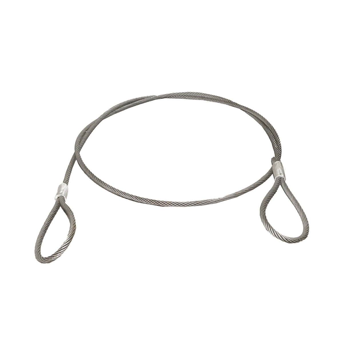 Cavo/fune in acciaio per verricello con spessore di 14 mm e lunghezza di 4 m con anelli per il traino o il sollevamento - immagine 2