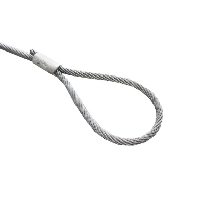 Cavo/fune in acciaio per verricello con spessore di 14 mm e lunghezza di 5 m con anelli per il traino o il sollevamento - immagine 4