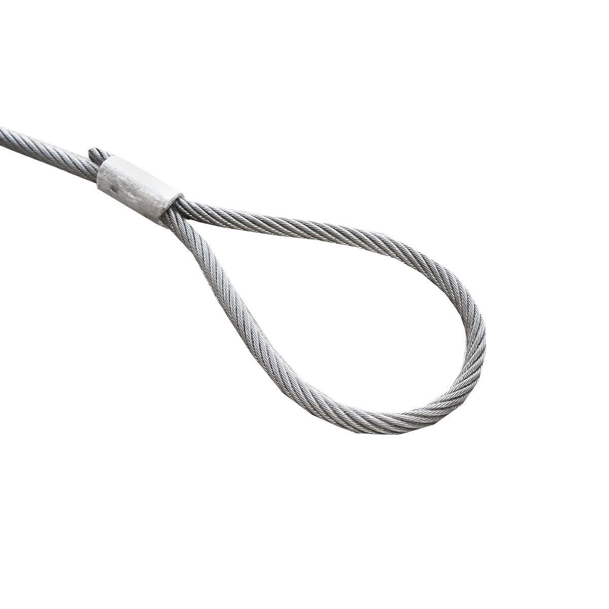 Cavo/fune in acciaio per verricello con spessore di 14 mm e lunghezza di 5 m con anelli per il traino o il sollevamento - immagine 4