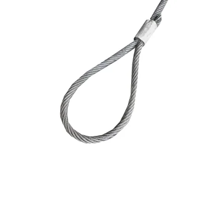 Cavo/fune in acciaio per verricello con spessore di 14 mm e lunghezza di 5 m con anelli per il traino o il sollevamento - immagine 3