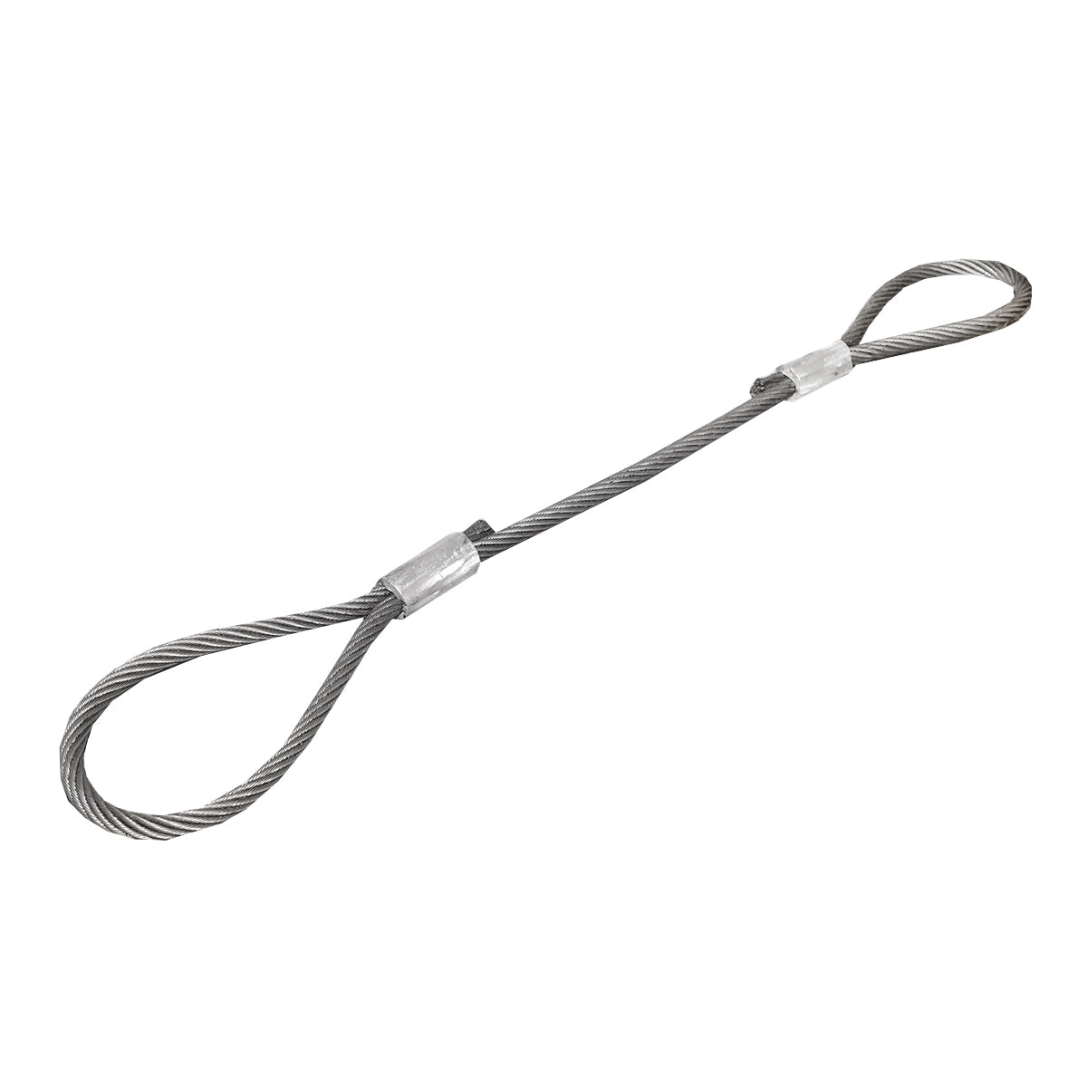 Cavo/fune in acciaio per verricello con spessore di 16 mm e lunghezza di 1 m con anelli per il traino o il sollevamento - immagine 2