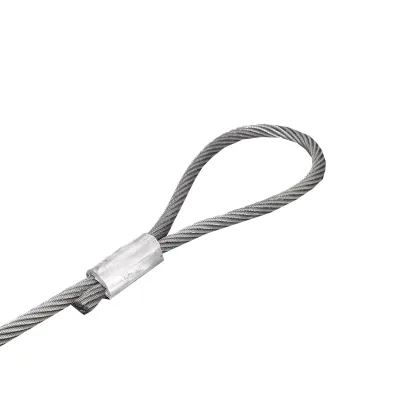 Cavo/fune in acciaio per verricello con spessore di 16 mm e lunghezza di 1 m con anelli per il traino o il sollevamento - immagine 4