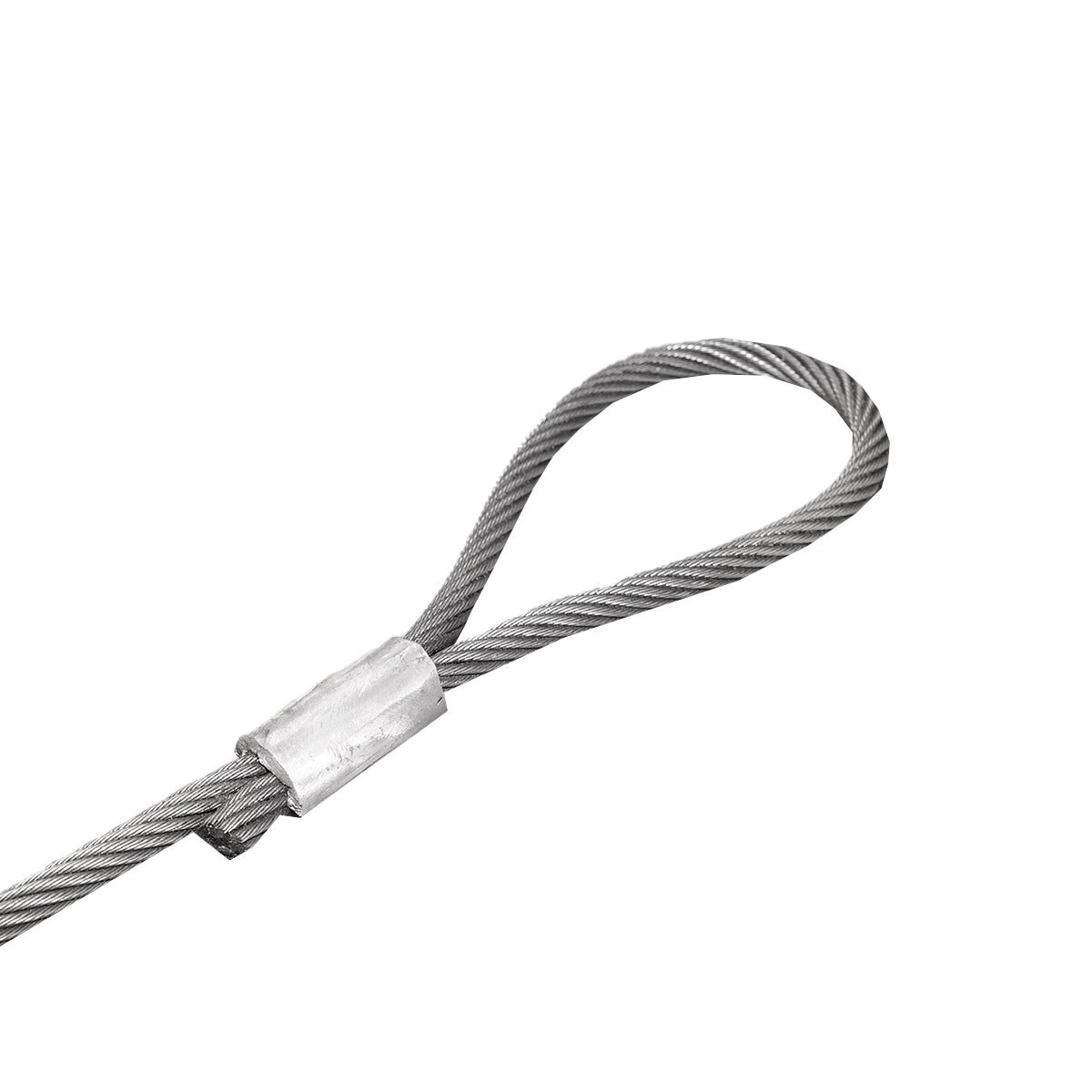 Cavo/fune in acciaio per verricello con spessore di 16 mm e lunghezza di 1 m con anelli per il traino o il sollevamento - immagine 4