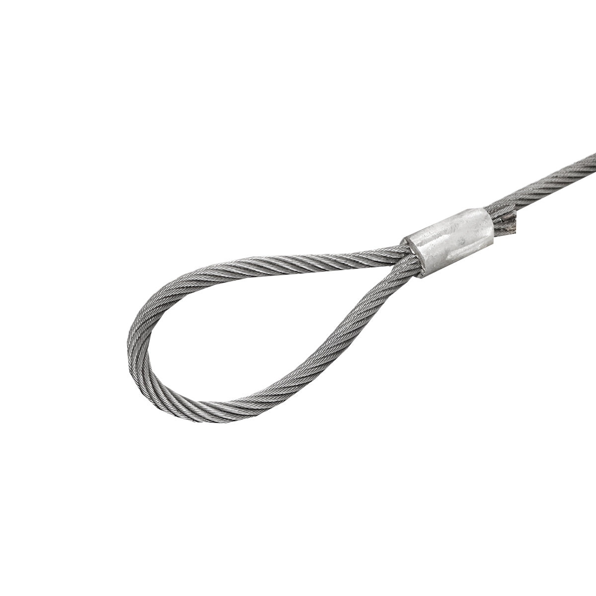 Cavo/fune in acciaio per verricello con spessore di 16 mm e lunghezza di 1 m con anelli per il traino o il sollevamento - immagine 3