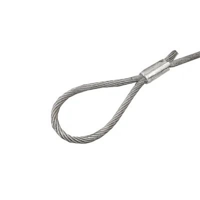 Cavo/fune in acciaio per verricello con spessore di 16 mm e lunghezza di 4 m con anelli per il traino o il sollevamento - immagine 3