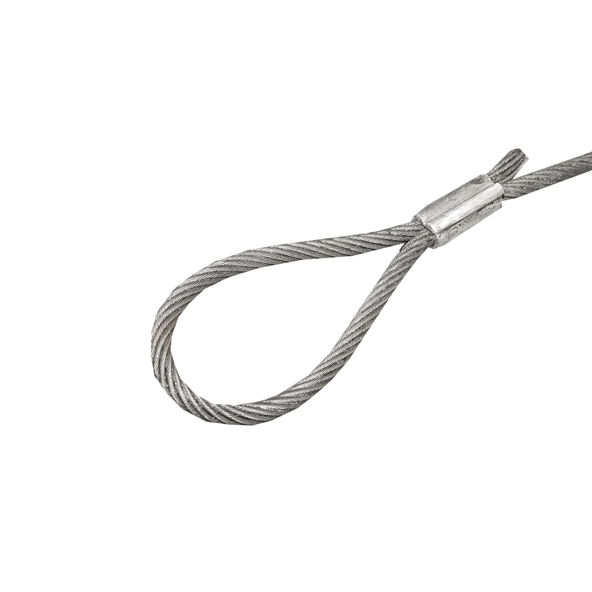 Cavo/fune in acciaio per verricello con spessore di 16 mm e lunghezza di 4 m con anelli per il traino o il sollevamento - immagine 3