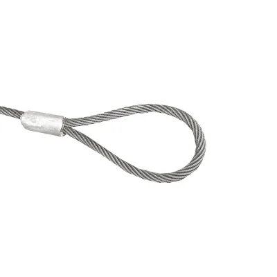 Cavo/fune in acciaio per verricello con spessore di 16 mm e lunghezza di 4 m con anelli per il traino o il sollevamento - immagine 4