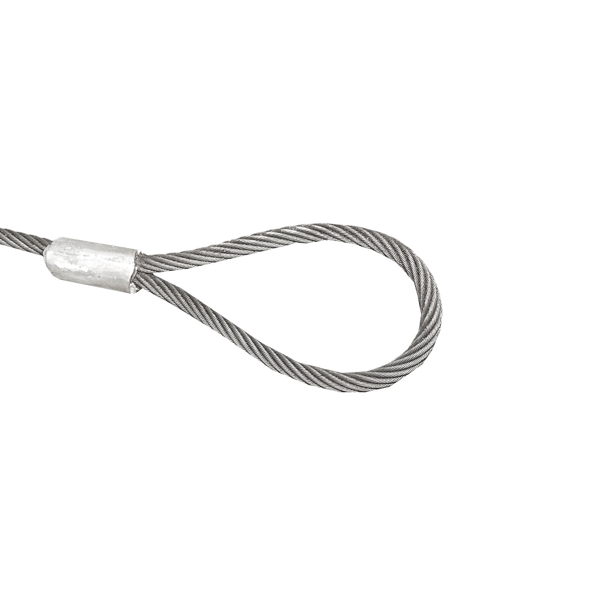 Cavo/fune in acciaio per verricello con spessore di 16 mm e lunghezza di 4 m con anelli per il traino o il sollevamento - immagine 4