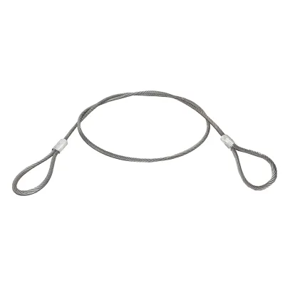 Cavo/fune in acciaio per verricello con spessore di 16 mm e lunghezza di 4 m con anelli per il traino o il sollevamento - immagine 2