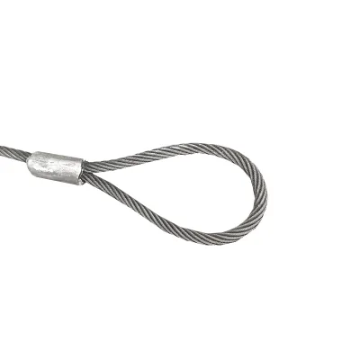 Cavo/fune in acciaio per verricello con spessore di 16 mm e lunghezza di 6 m con anelli per il traino o il sollevamento - immagine 4