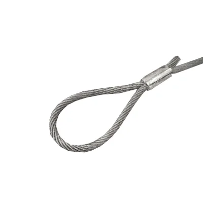 Cavo/fune in acciaio per verricello con spessore di 16 mm e lunghezza di 6 m con anelli per il traino o il sollevamento - immagine 3