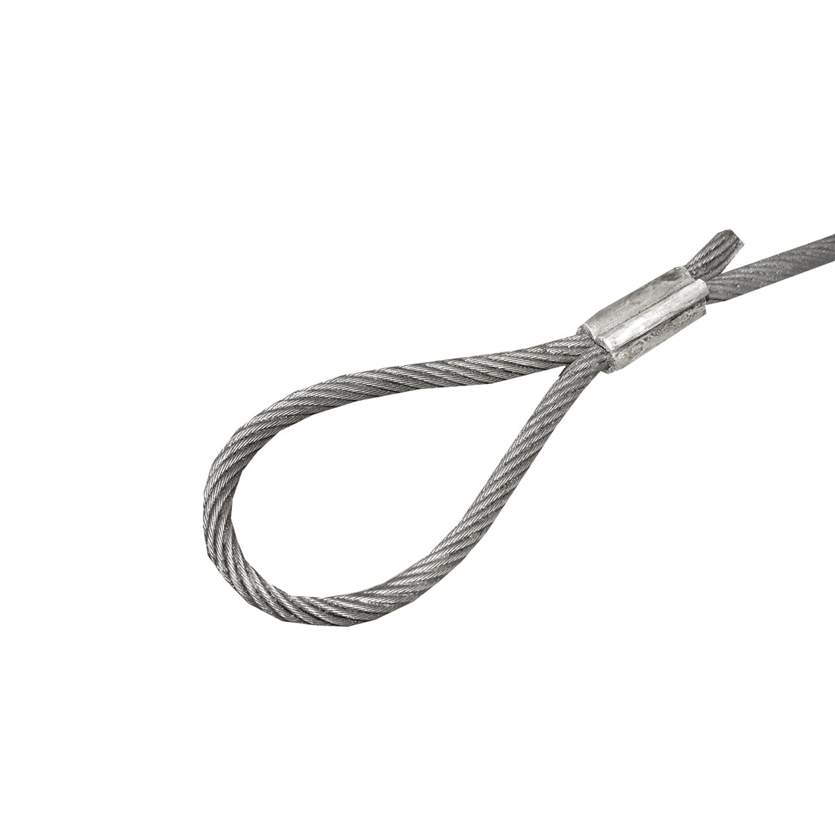 Cavo/fune in acciaio per verricello con spessore di 16 mm e lunghezza di 6 m con anelli per il traino o il sollevamento - immagine 3