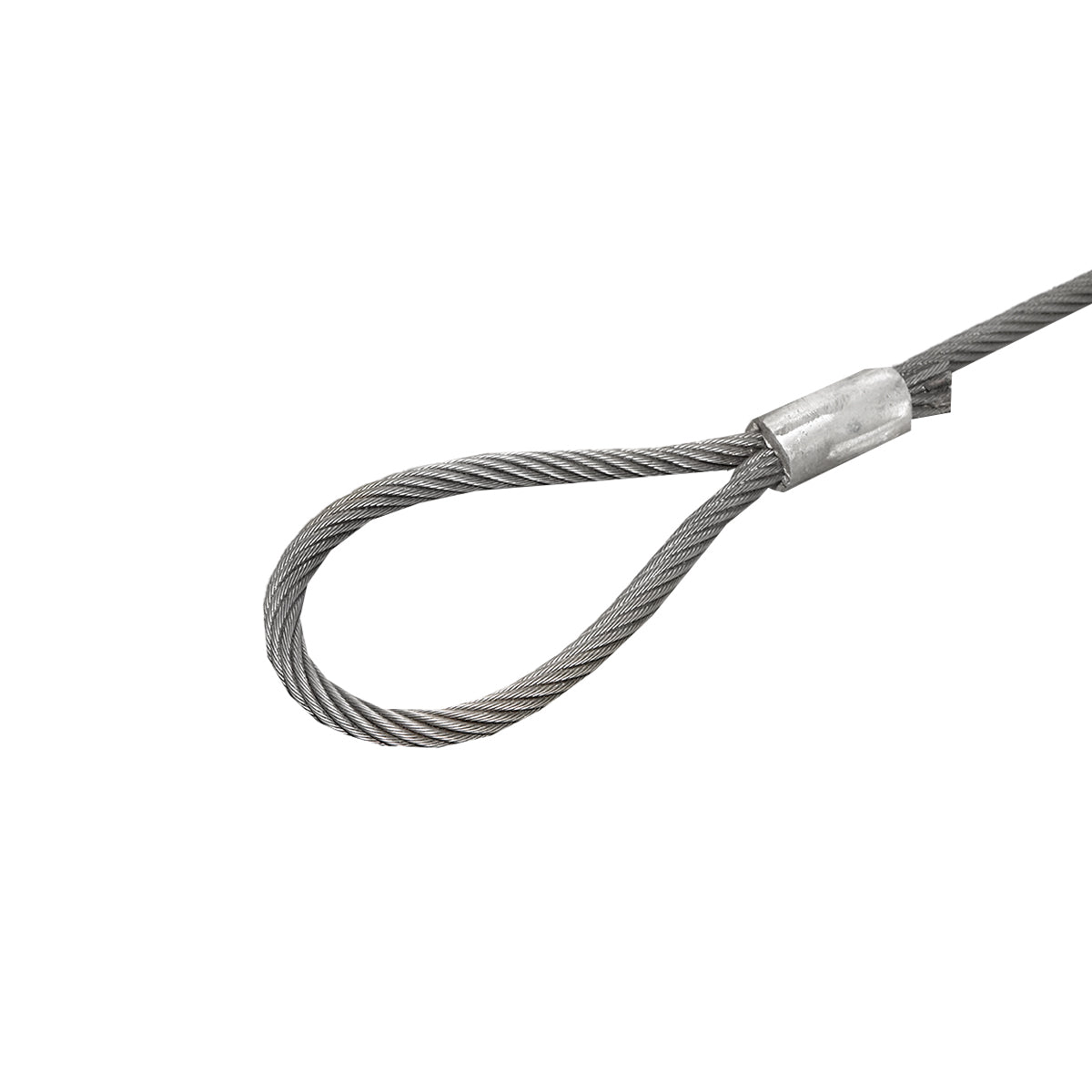 Cavo/fune in acciaio per verricello con spessore di 18 mm e lunghezza di 4 m con anelli per il traino o il sollevamento - immagine 3