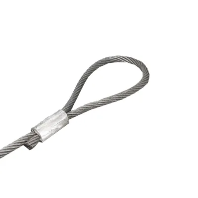 Cavo/fune in acciaio per verricello con spessore di 18 mm e lunghezza di 4 m con anelli per il traino o il sollevamento - immagine 4